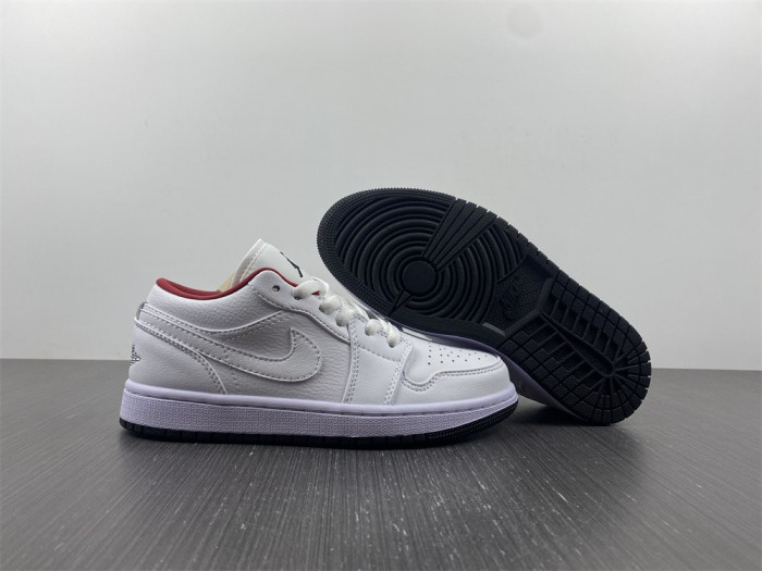 air jordan 1 low white gym red black 553560-164