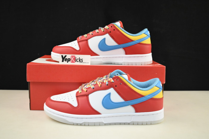 nike dunk low lebron james fruity pebbles dh8009-600