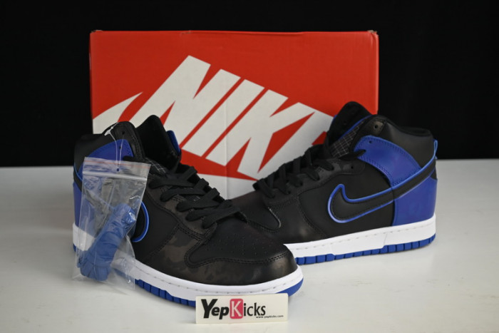 nike dunk high se camo black royal dd3359-001