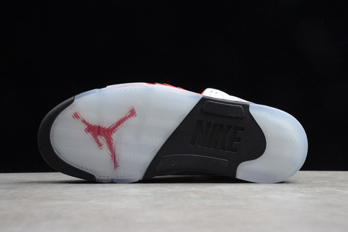 air jordan 5 retro fire red silver tongue da1911-102
