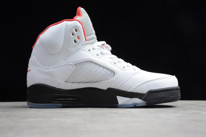 air jordan 5 retro fire red silver tongue da1911-102
