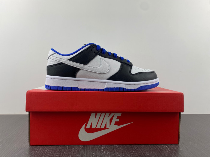nike dunk low white black royal fd9064-110