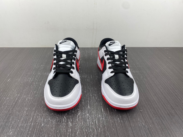 nike dunk low white black university red fd9762-061
