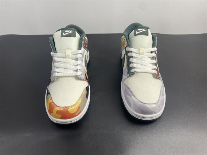 nike dunk low se sail multi-camo dh0957-100