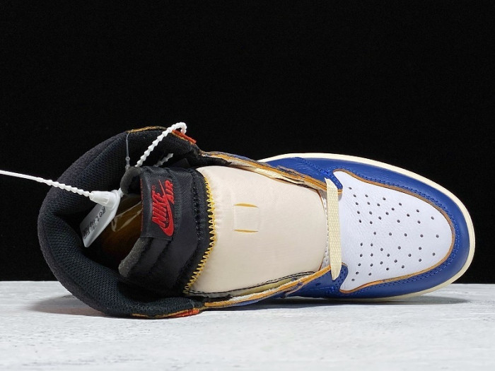 union x jordan 1 retro high los angeles blue toe bv1300-146