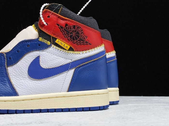 union x jordan 1 retro high los angeles blue toe bv1300-146