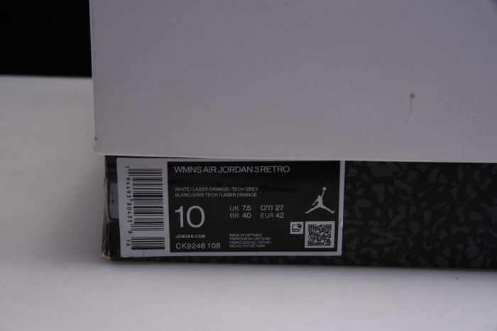 air jordan 3 wmns “laser orange” ck9246-108
