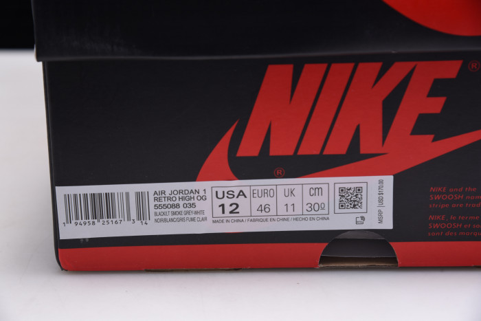 air jordan 1 high og light smoke grey 555088-035