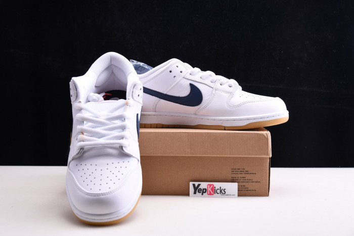 nike sb dunk low orange label white navy cz2249-100