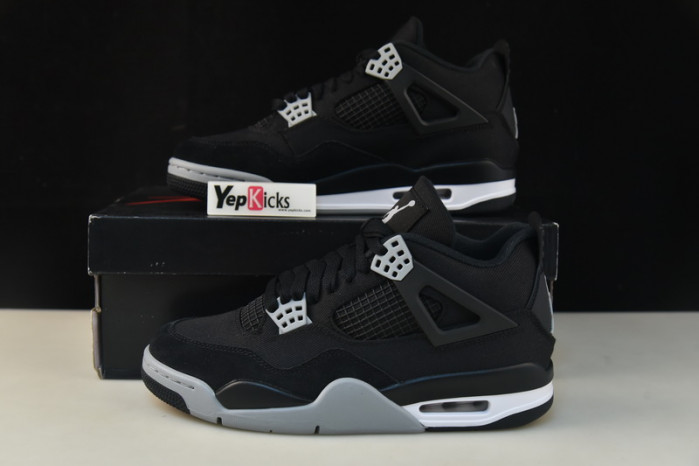 air jordan 4 retro black canvas dh7138-006