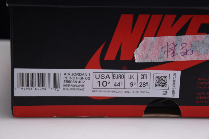 air jordan 1“ hype royal” 555088-402