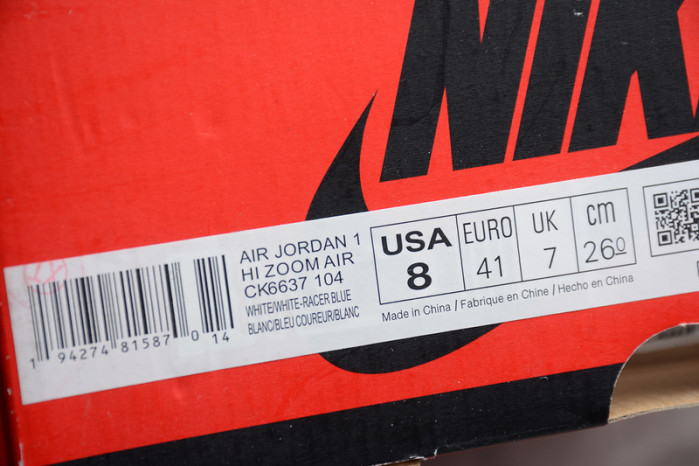 jordan 1 retro high zoom white racer blue ck6637-104