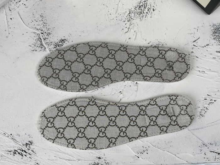 g*u*i ace embroidered low-top sneaker light brown green red e2235