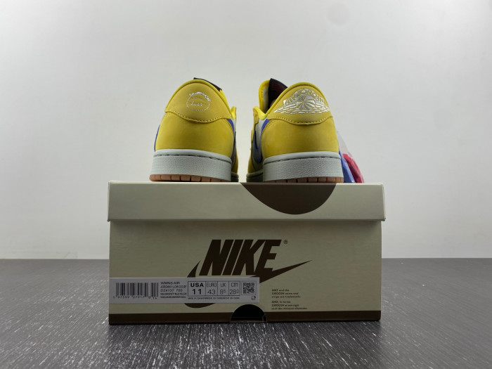 travis scott x air jordan 1 low og “canary” dz4137-700