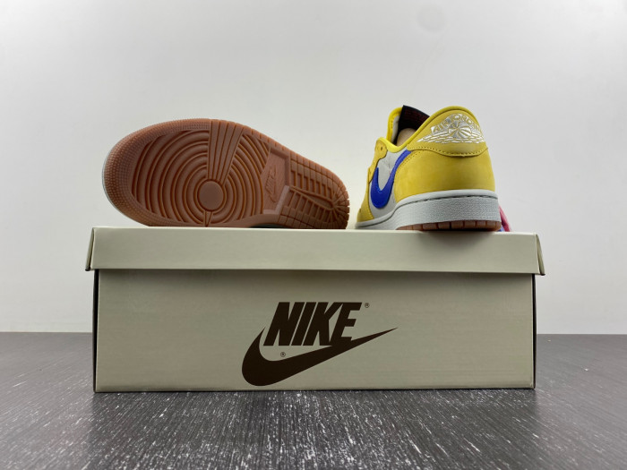 travis scott x air jordan 1 low og “canary” dz4137-700