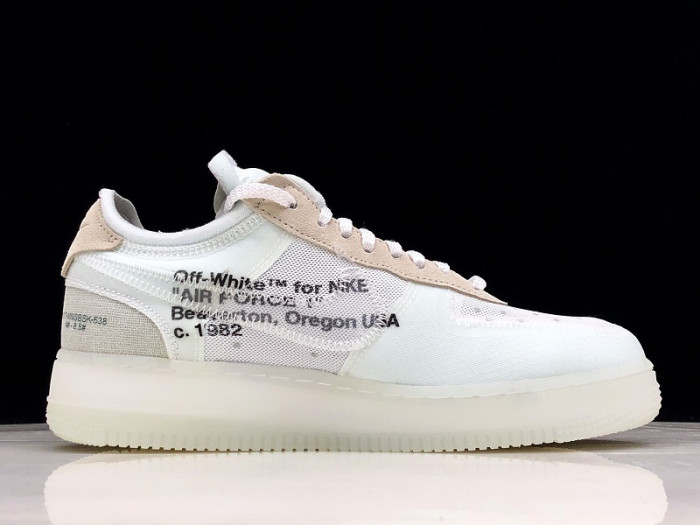 ow nike air force 1 low white ao4606 -100