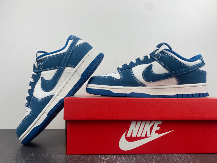 nike dunk low industrial blue sashiko dv0834-101