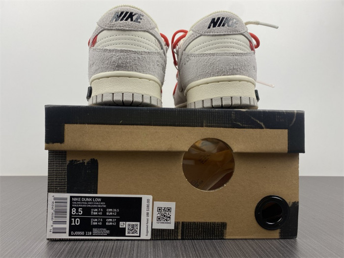 nike dunk low ow lot 33 dj0950-118