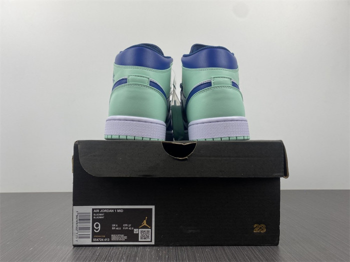 air jordan 1 mid blue mint 554724-413