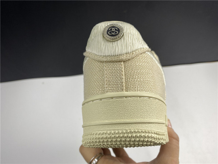 stussy x nike air force 1 low “fossil stone” cz9084-200