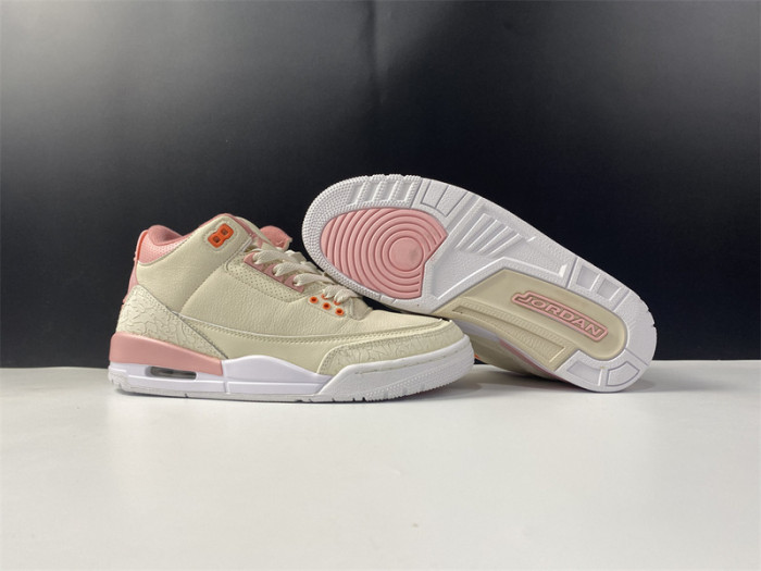 air jordan 3 retro sail rust pink ck9246-116