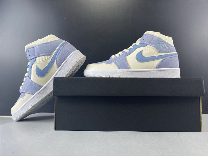 air jordan 1 mid mixed textures blue da4666-100