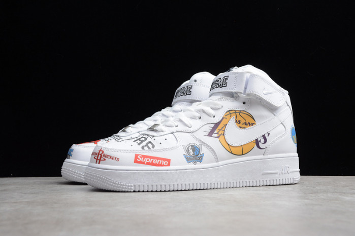 NIKE AIR FORCE 1 MID NBA WHITE AQ8017-100