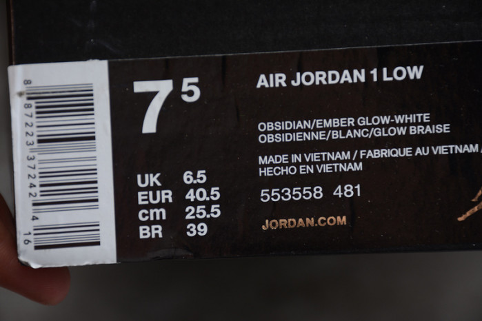 jordan 1 low obsidian ember glow 553558-481